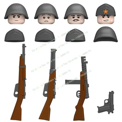 N641-644 Italien Infanterie Soldaten Militär Krieg Action-figuren Ziegel Zubehör Bausteine Spielzeug Image