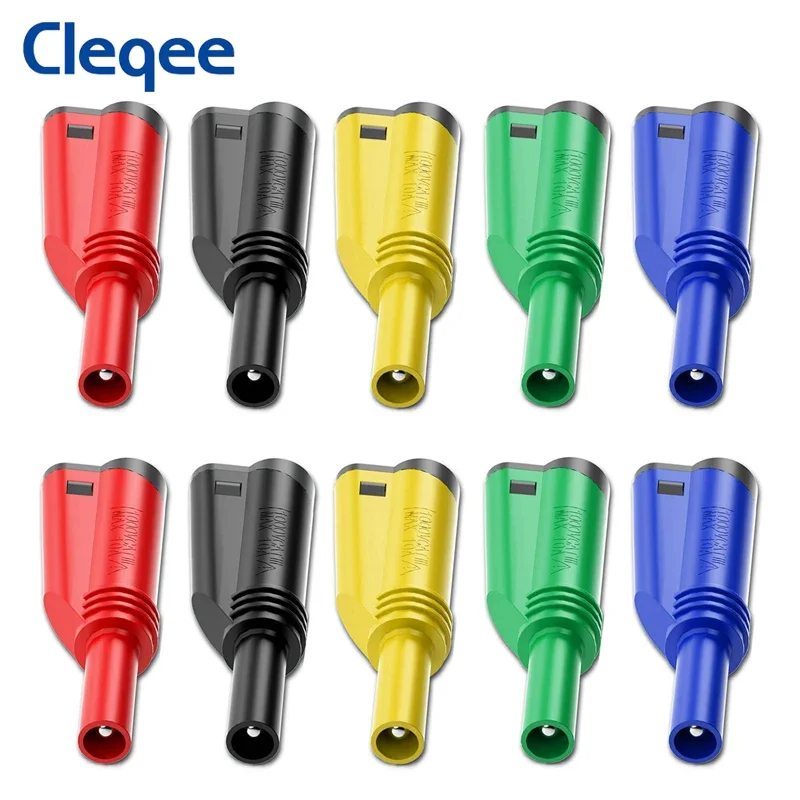 Cleqee P3005 Stapelbarer, sicherer 4-mm-Bananenstecker, Löt-/Montage, hochwertiger, schweißfreier Stecker für Multimeter Image