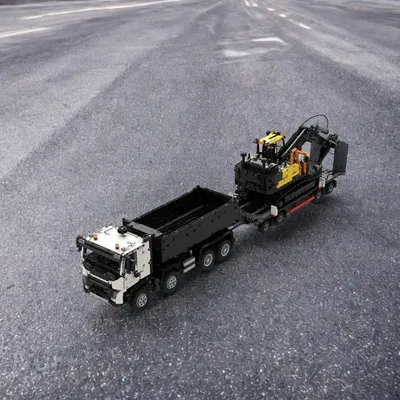 2879 PCS MOC Volvoed FMX Truck & EC230 0- Engineering auto Modell Bausteine Modell Bausteine Image