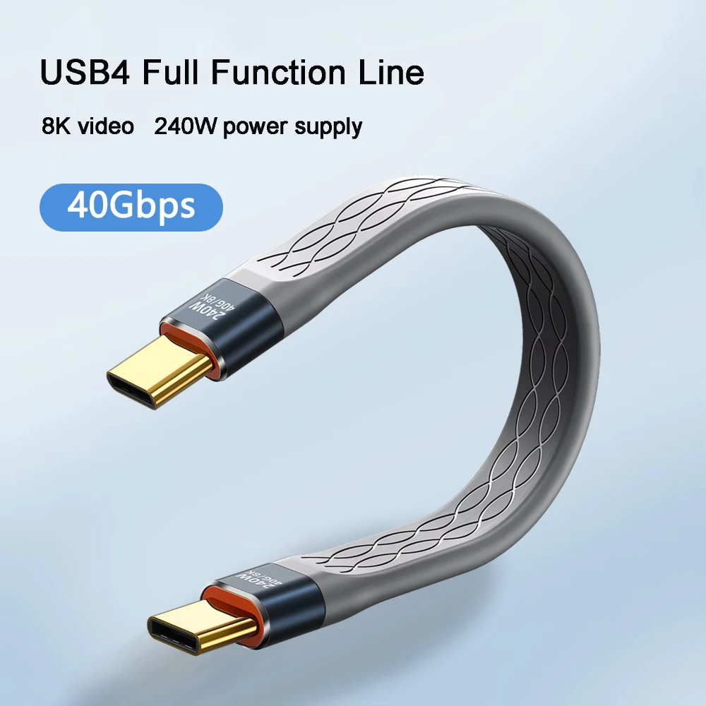 8K USB 4 Typ C Kabel 40 Gbit/s 240 W Schnellladekabel Digitalanzeige USB C Kabel für iPhone für iPhone 16 15 Xiaomi Huawei Image