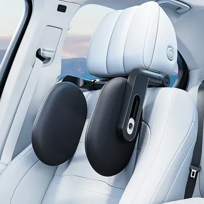 Double hook multifunctional car cushion, memory foam side sleeper headrest, car neck pillow sleeping headrest