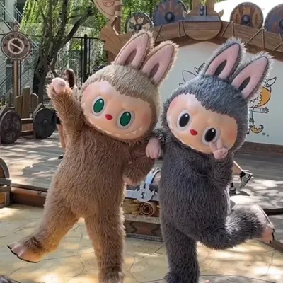 LABUBU Maskottchen-Kostüme, Kaninchen-Cartoon-Figuren, Cosplay-Outfits, Halloween, Weihnachten, Image