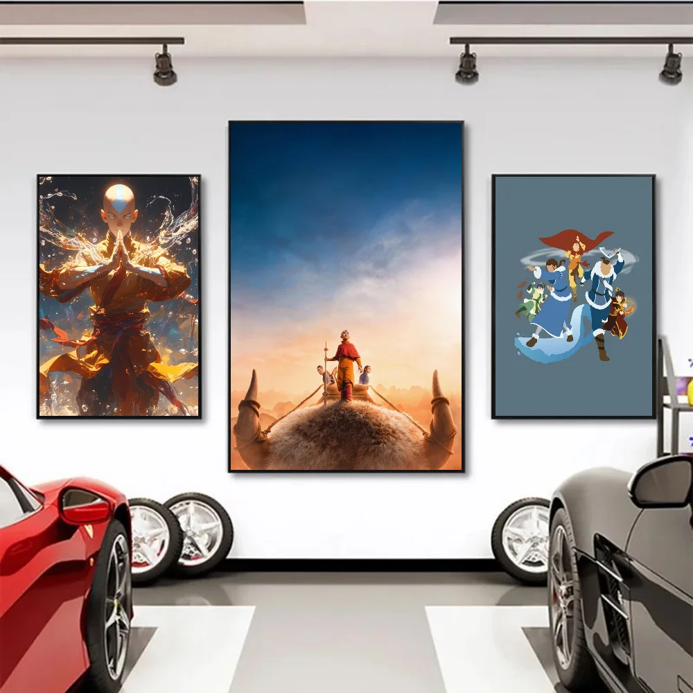 1pc anime avatar der letzte air bender plakat selbst klebende kunst wasserdichter papier aufkleber kaffeehaus bar zimmer wand dekor Image