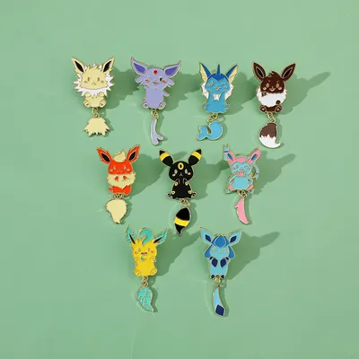Kawaii Emaille-Anstecknadeln – süße Pokemon-Broschen für Rucksäcke, Jacken, Hüte – coole Anime-Abzeichen, Schmuck, Geschenk für Kinder, Mädchen, Jungen Image