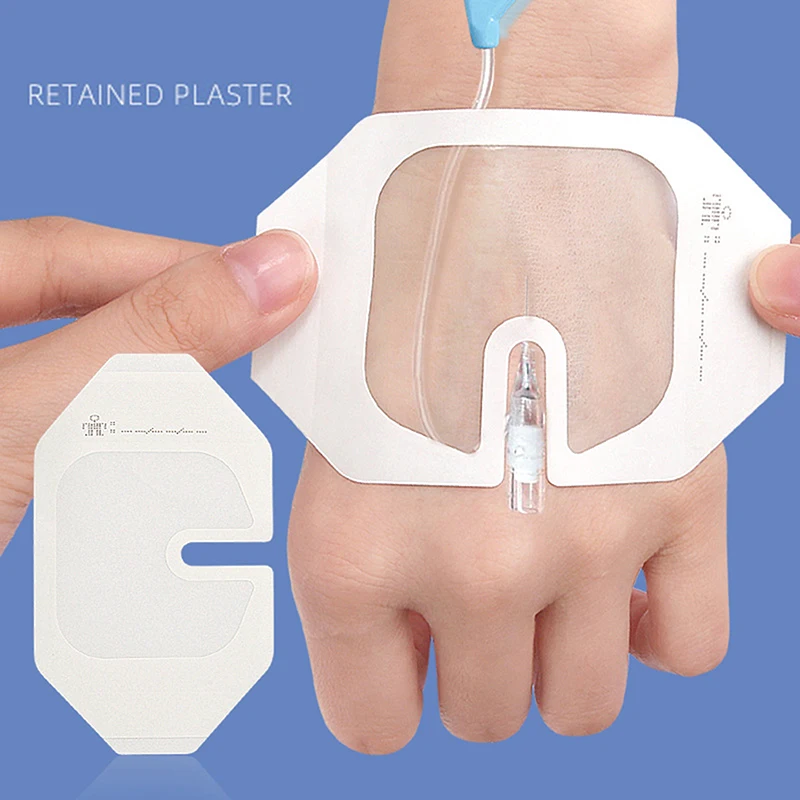 Pu transparent sichtbar wasserdicht Dressing Tape achteckig unsichtbare Aufkleber Verweil nadel Kanal fest Patch Image