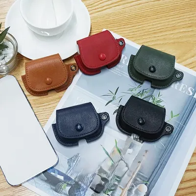 Kopfhörer-Rucksack-Lederhülle, einzelne Hülle, geeignet für Apple für Airpods Pro2 Hülle/Für Airpods 4 Hülle/Für Airpods3 Hülle/Mode-Kopfhörerhülle/einfache Kopfhörerhülle Image
