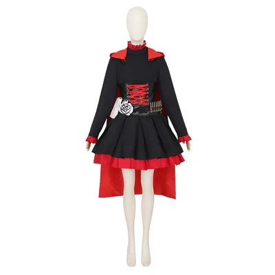 HOLRAN Damen Kostüm Ruby Rose Cosplay Kostüm Image