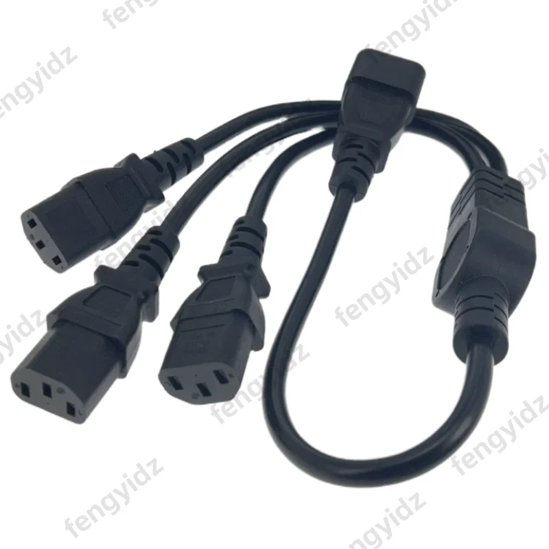 Stromkabelverlängerung IEC 320 C14-Stecker auf 3 Wege C13-Buchse Y-Typ-Splitter-Netzkabel, C14 auf 3 Wege C13, 250 V 10 A 60 cm* Image