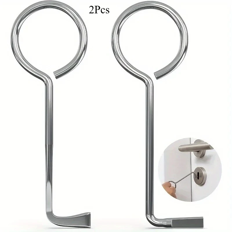 2 Teile/paket Universal Drehmomentschlüssel Tragbares Werkzeug zum Entriegeln von Türen Außenbereich, wenn Schlüssel vergessen sind Image