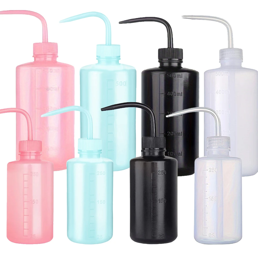 250/500 ml Tattoo Waschen Flasche 1/2 stücke Kunststoff Sicherheit Spülen Flasche Bewässerung Werkzeuge Labor Nicht-Spray Squeeze flasche Tattoo Liefert Image