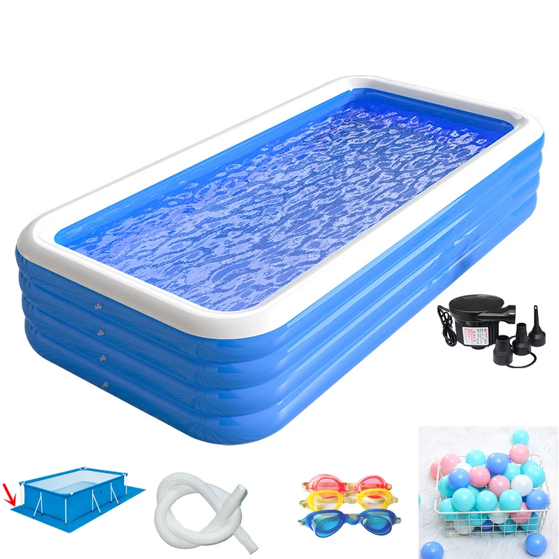 Tragbarer großer rechteckiger Baby-Badewanne für Erwachsene und kleine Kinder – elektrisch aufgeblasen Image