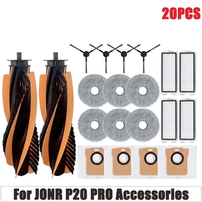 Für JONR P20 PRO Roboter Staubsauger Zubehör Wichtigsten Seite Pinsel Hepa-Filter Mopp Tuch Teile Image