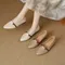 Scarpe casual da donna Scarpe versatili da donna in vera pelle morbida Scarpe francesi retrò con