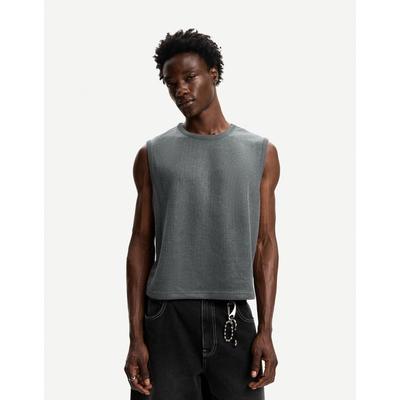 Bershka Worker Waistcoat Men Xs Grey