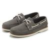 Bootsschuh ELBSAND, Damen, Gr. 38, grau, Obermaterial: 100% Rindsleder. Futter: 100% Rindsleder. Decksohle: 100% Lederimitat. Laufsohle: 100% Synthetik, unifarben, kontrastfarbene Details, klassisch, Schuhe, Slipper, Halbschuh, Slip-Ons aus Leder