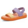 Riemchensandale TAMARIS, Damen, Gr. 38, lila (violett kombiniert), Lederimitat, casual, Schuhe, Plateau, Sommerschuh, Klettschuh, Sandalette in veganer Verarbeitung