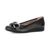 Ballerina GABOR "FLORENZ", Damen, Gr. 39, schwarz, Nappaleder, unifarben, elegant, Schuhe, in bequemer Schuhweite G (= weit)