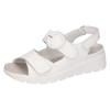 Sandale WALDLÄUFER "K-ADEA", Damen, Gr. 8 (42), weiß, Nappaleder, unifarben, klassisch, Schuhe, Bequemschuh, Komfortschuh mit 3 Klettverschlüssen, K-Weite