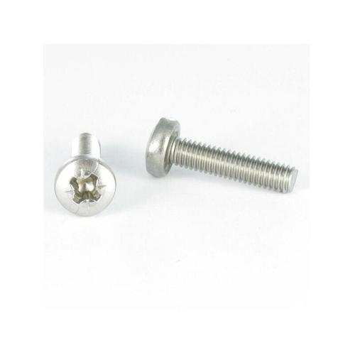 Vis métaux Tête cylindrique large Tête cylindrique bombée large tcbl Pozi 2 M4X20 Acier zingué-1