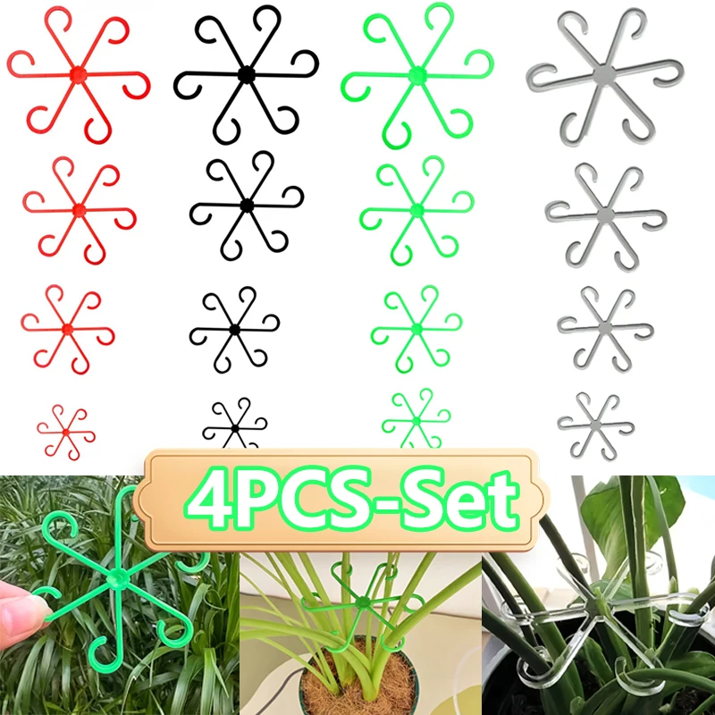 4PCS Anlage Befestigungs Clip Kunststoff Klettern Unterstützung Rahmen Einstellbare Blume Stem Sammeln Rahmen Gemüse Obstgarten Garten Hof Image
