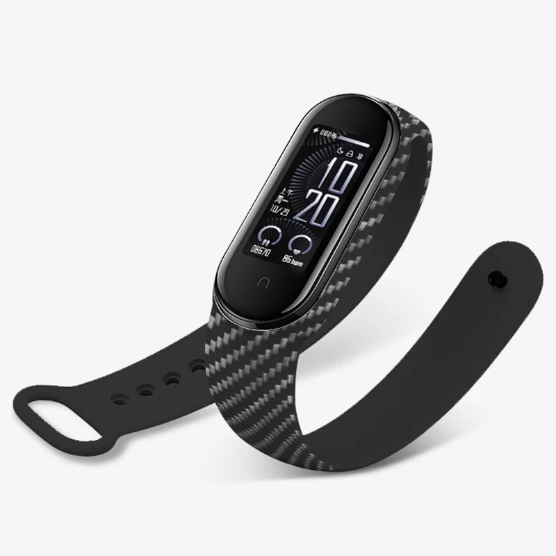 Carbon faser strap Für Xiaomi Mi Band 7 nfc Armband smartwatch MIband 5 silikon armband correa Mi Band 4 8 5 3 6 zubehör Image