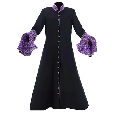 Frauen trumpt Ärmel Geistliche Soutane Kostüm mittelalter lichen Cosplay Priester Robe Halloween Image