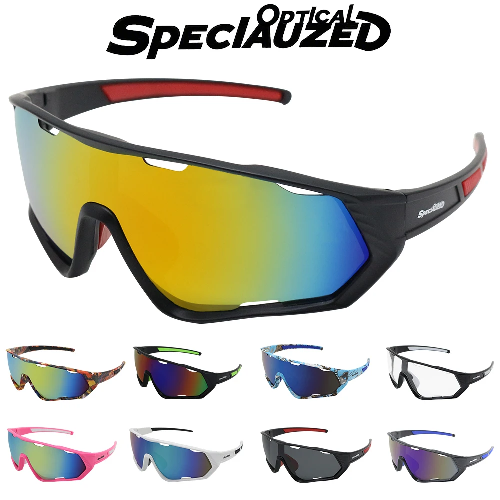 Sport-Sonnenbrille für Männer und Frauen, Jugendliche, UV400, große Gläser, Baseballbrille, Radfahren, Laufen, Softball, Radfahren, Laufen Image