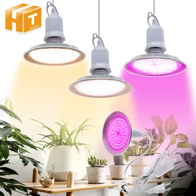 E27 LED Grow Light For Greenhouse AC100-265V 18W SMD2835 4000K Sunshine Purple Light For Indoor Outdoor Greenhouse Plant
