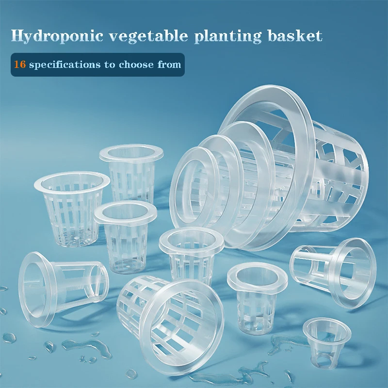 16 Stück Garten-Netzbecher mit Schlitz, runde Netzbecher, Töpfe für Hydrokultur, geschlitztes Netz, für den Garten, gewachsener Fixateur, versetzte Körbe, Serveer Diego Diego Image