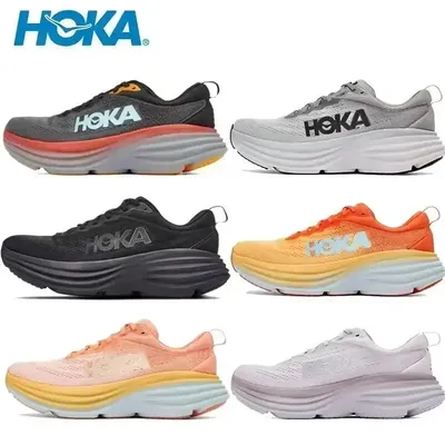 HOKA Sport Running Shoes Bondi 8 Breathable Anti Slip Cushioning Road Runs Shoes Men Sport Shoes