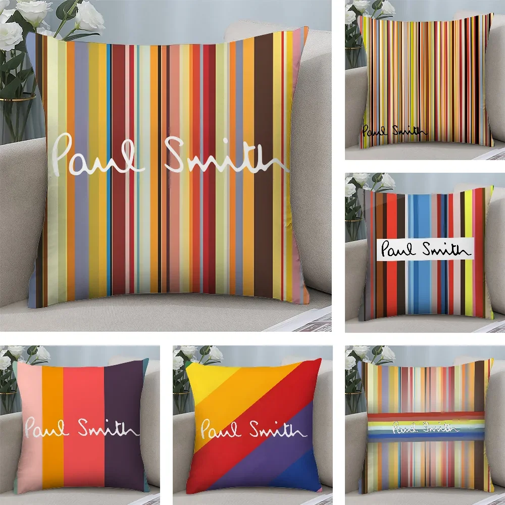 S-Smith Mode P-Paul Kissenbezug Plüschstoff Weicher doppelseitiger Druck Sofakissenbezug Dekokissenbezüge Image