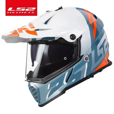 LS2 PIONEER EVO off-road motorcycle helmet double lens ls2 mx436 motocross helmets capacete casco casque full face helmet