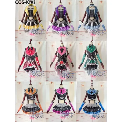 Kos-Kiki Anime Lovelive! Funktion Riko Dia Chika Aqours Schwarzer Stil Schöne Uniform Cosplay Kostüm Halloween Party Outfit Image