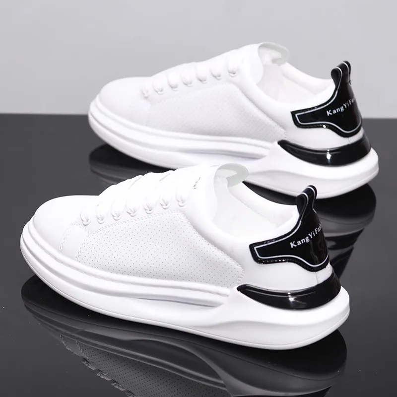 Summer breathable white shoes trendy couple shoes fashionable outdoor sports shoes versatile white casual shoes running shoes