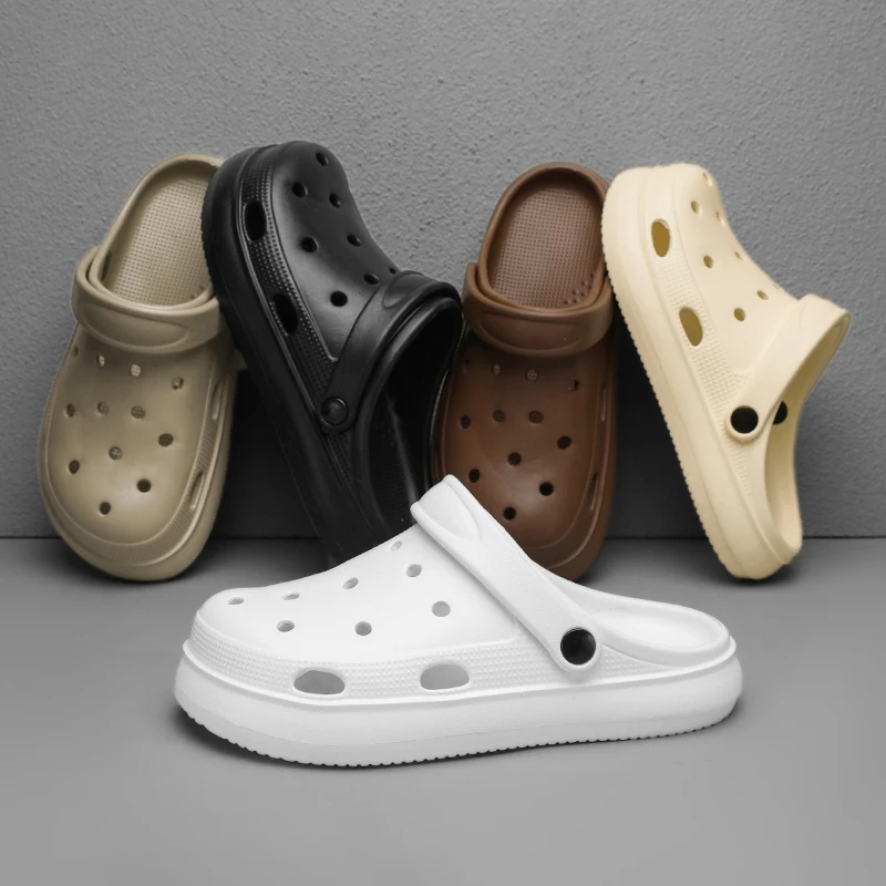 Damenmode Sandalen Sommer Outdoor Hausschuhe Weiche Sohle Gartenschuhe Indoor Stillen Clogs Sandalen Paar Rutschfeste Lochschuhe Image