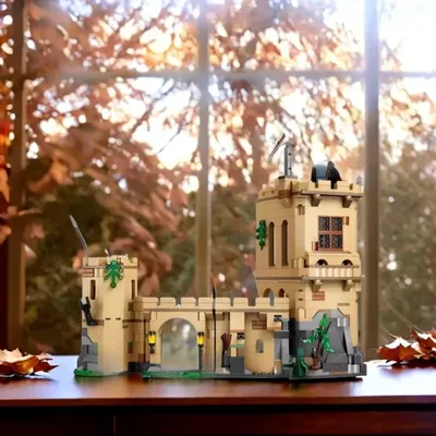 Neue Bausteine Harry Hogwarts Castle Flight Course Modell Kreative Bausteine für Kinder Junge Image