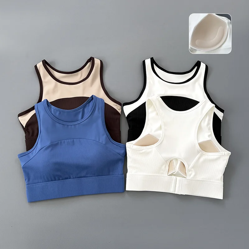 Luxuriöses, maßgeschneidertes, stoßfestes Sport-BH-Tanktop – verstellbarer Anti-Schock für Yoga, Laufen HIIT Image