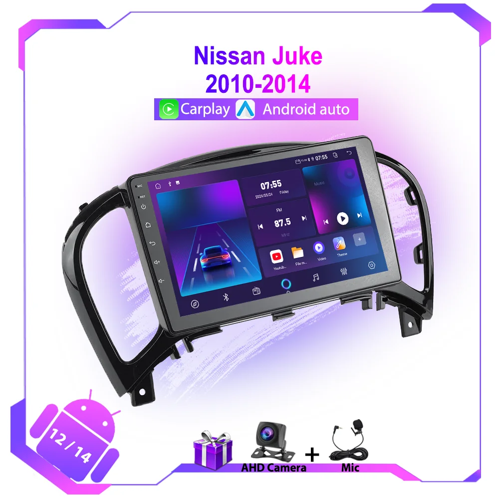 4g wifi Autoradio android 12 für nissan juke yf15 2013-2018 Multimedia-Video-Player bt Carplay GPS Navigation Head Unit keine DVD Image