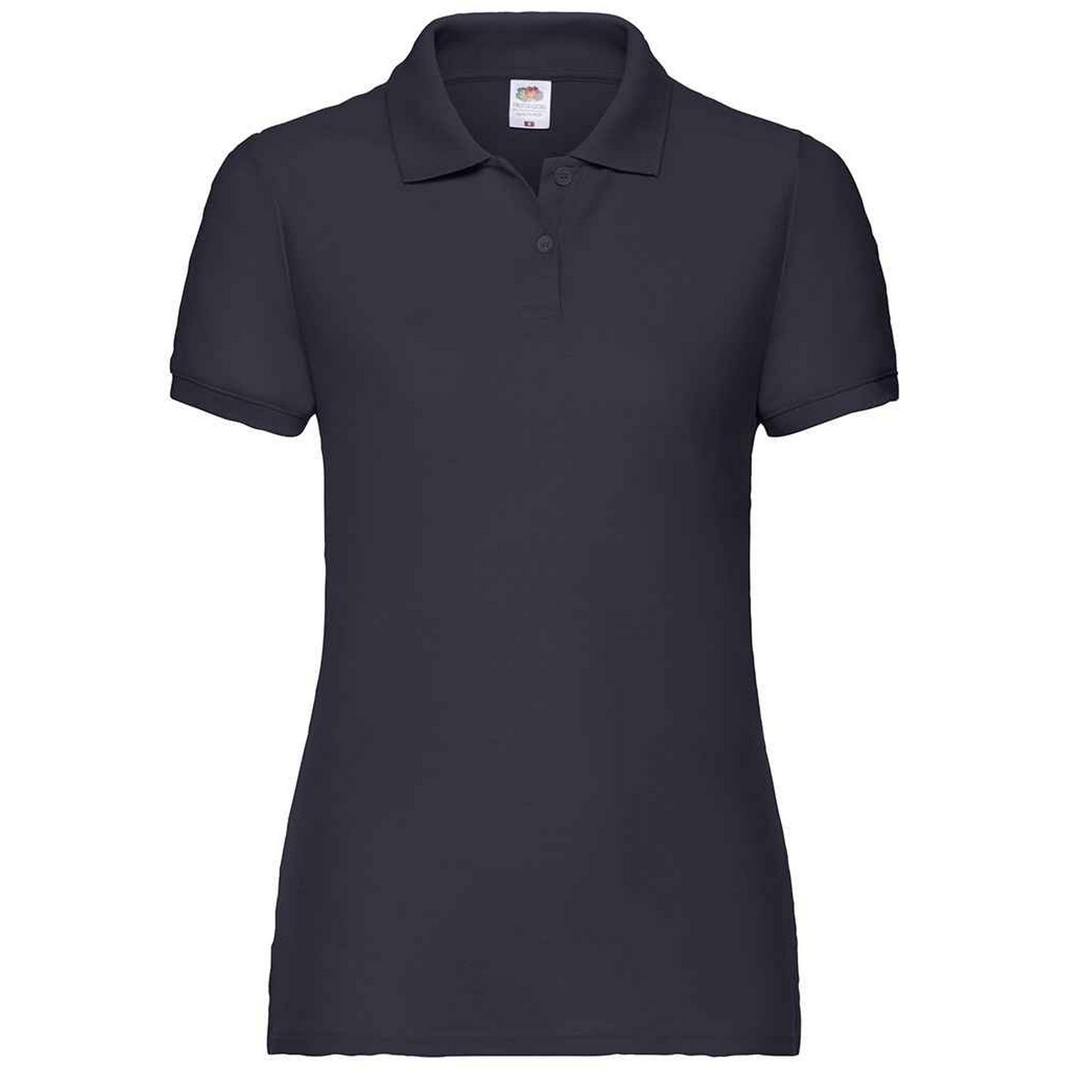 Fruit of the Loom Damen Poloshirt Lady Fit Piqué (Schwarz) Image