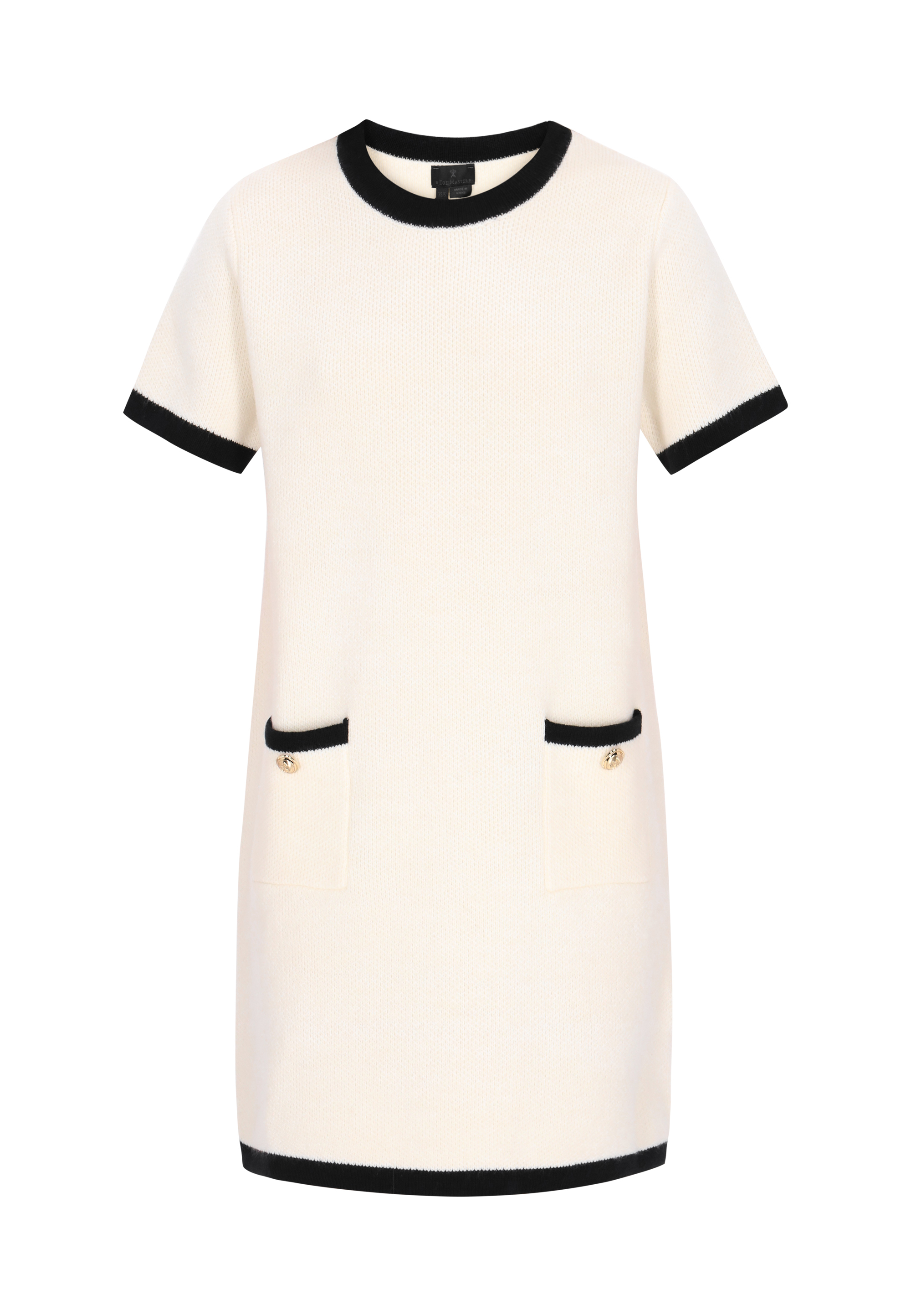 Dreimaster Kleid Frauen cremeweiß schwarz Image