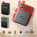 Mini radio FM portatile schermo LED radio digitali ricevitore altoparlante Bluetooth ricaricabile supporto TF USB auricolare da 3,5 mm