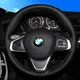 Per BMW f45 f46 x1 f48 2015 2016 2017-2019 x2 f39 2018-2019 Coprivolante per auto in vera pelle nera cucita a mano