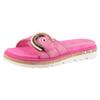 Pantolette MARCO TOZZI, Damen, Gr. 40, pink, Lederimitat, unifarben, casual, Schuhe, Plateau, Sommerschuh, Schlupfschuh mit dekorativer Schnalle