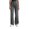 Weite Jeans MARC O'POLO DENIM "aus Bio-Baumwolle ohne Stretch", Damen, Gr. 32, Länge 30, grau (dunkelgrau), Obermaterial: 100% Baumwolle, unifarben, weit normal, Jeans