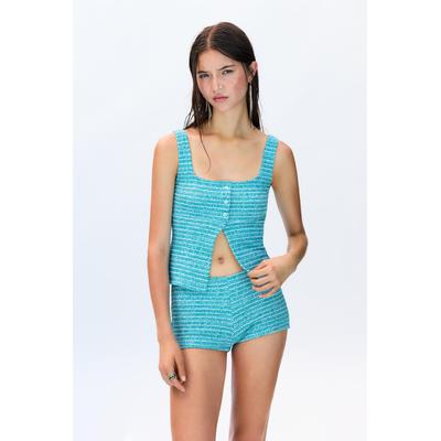Textured Knit Shorts