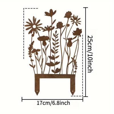 TEMU 2d Flat, Stake Ground Plug Decor - Art With Intricate , Durable Outdoor Yard Ornament Day Or Birthday Gift, , No Electricity Required, Suitable For Use In 11 Festivals, 2d Flat Image