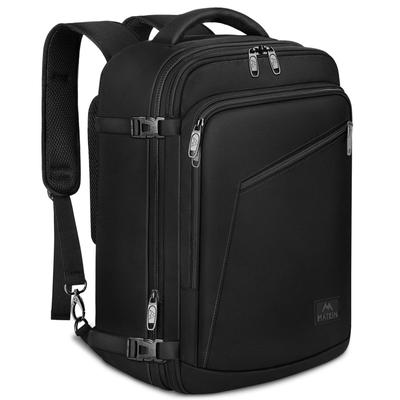 TEMU Backpack Hand Luggage Airplane, Ryanair Hand Luggage Small Backpack Women 20l, Expandable Daypack Travel Backpack Airplane Men Women, Cabin Bag For Business Weekender Travel, Black Image