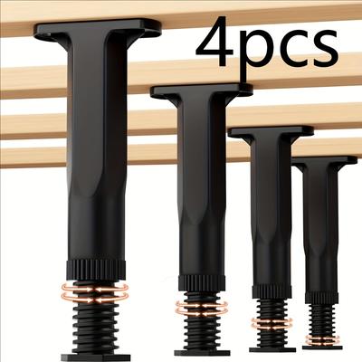 TEMU Set Of 4 Adjustable Legs For Bed Frames, Compatible With , Ideal For Oversized Beds, Install Without Electricity, Provides Firm Support With 4 To 16pcs. Image