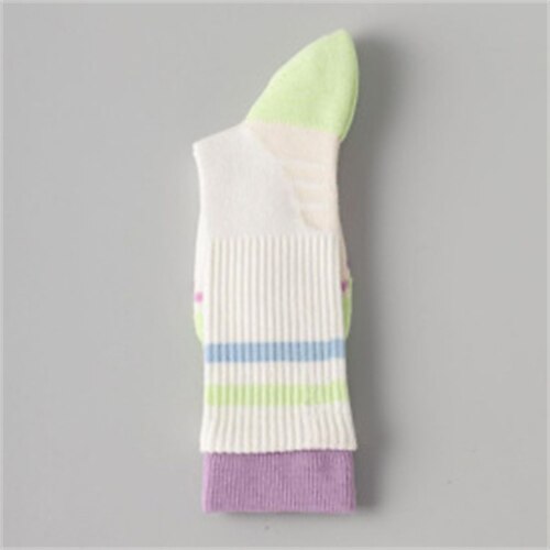 Sportsocken Tennissocken 1 Paar Damen Socken Stoßdämpfung Atmungsaktiv Basketball Laufen Joggen Pickleball Sport Farbblock Baumwolle Schwarz Weiß Rosa Image