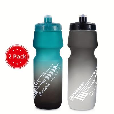 TEMU Set Of 2 Gradient Bicycle Water Bottles, 750ml Each Image